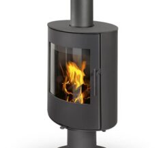 Kamin EVORA T 30 Metall ROMOTOP, 360° pööratav puuküttega kamin